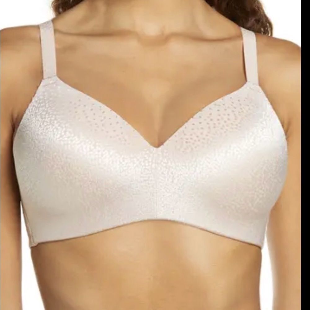 WACOAL 40D Back Appeal Wireless Bra Rose Dust Shimmer Comfort t-shirt Seamless
